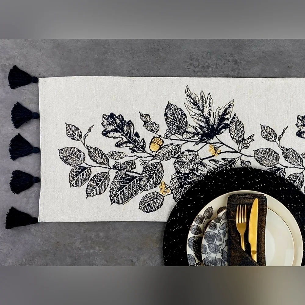 New Thyme & Table Fall Harvest Thanksgiving Halloween Table Runner, 14